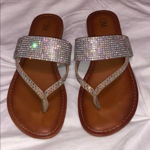 Iridescent Stone sandals size 8